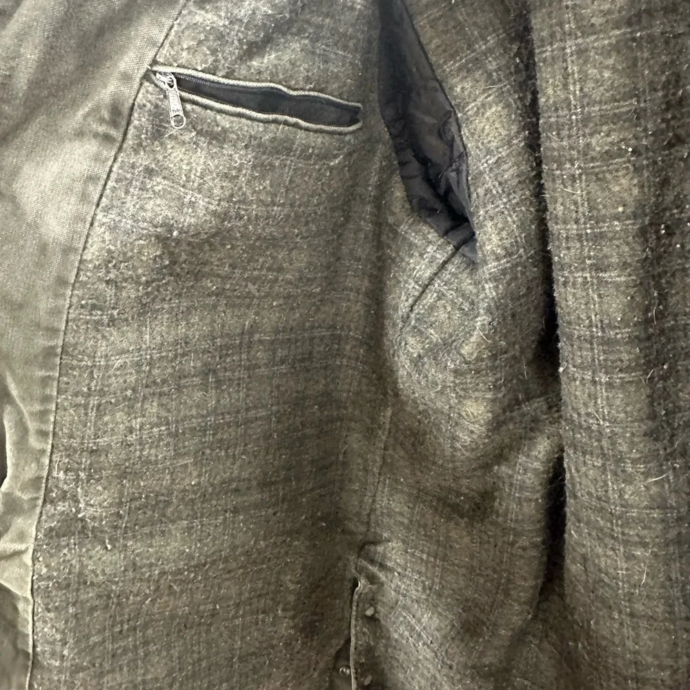 Vintage Carhartt green C52 MOS jacket blanket lined corduroy collar barn jacket - Picture 8 of 14